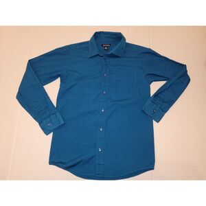Girls Sz. xl Teal Preppy Button Front Collared Shirt